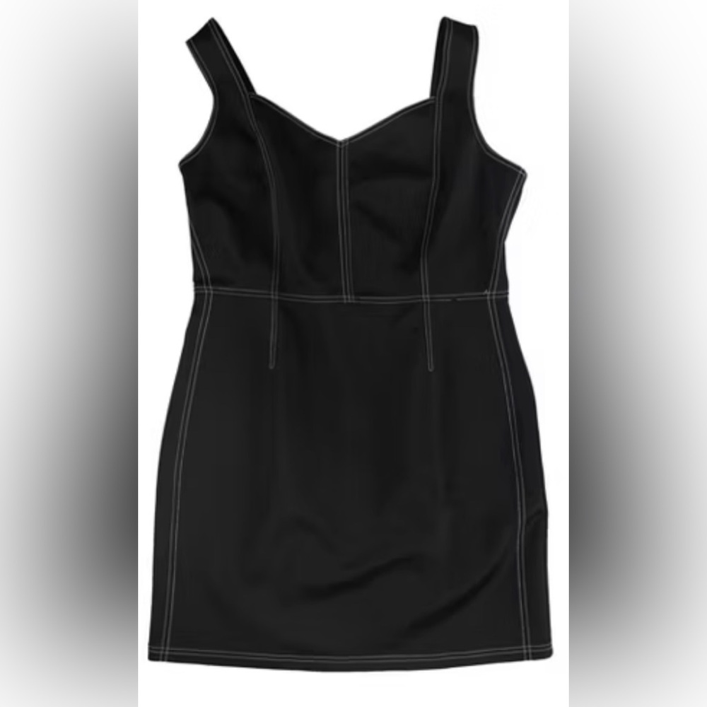 Bar III Black Dress with White Stitching NWT Size M